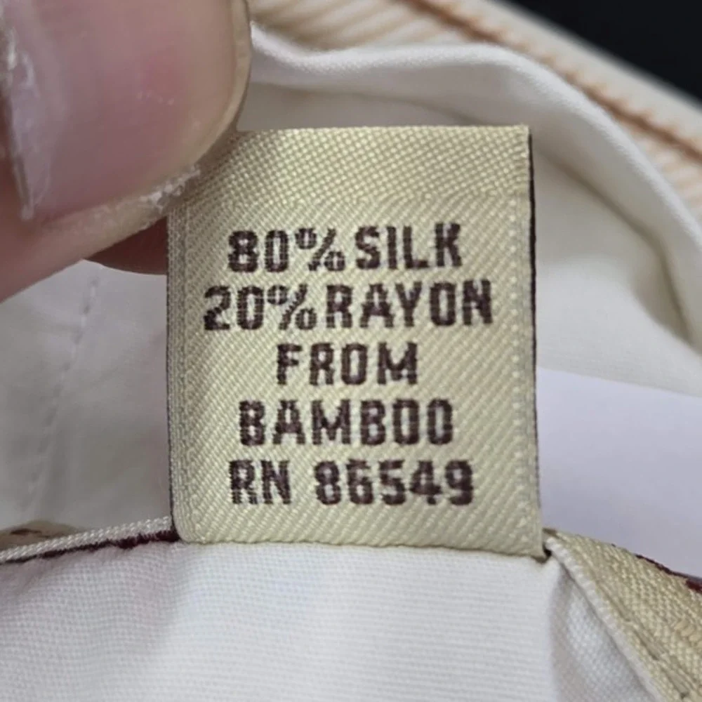 Tommy Bahama Men Pants 35X32 Beige Rayon Silk Pleated‎ 30